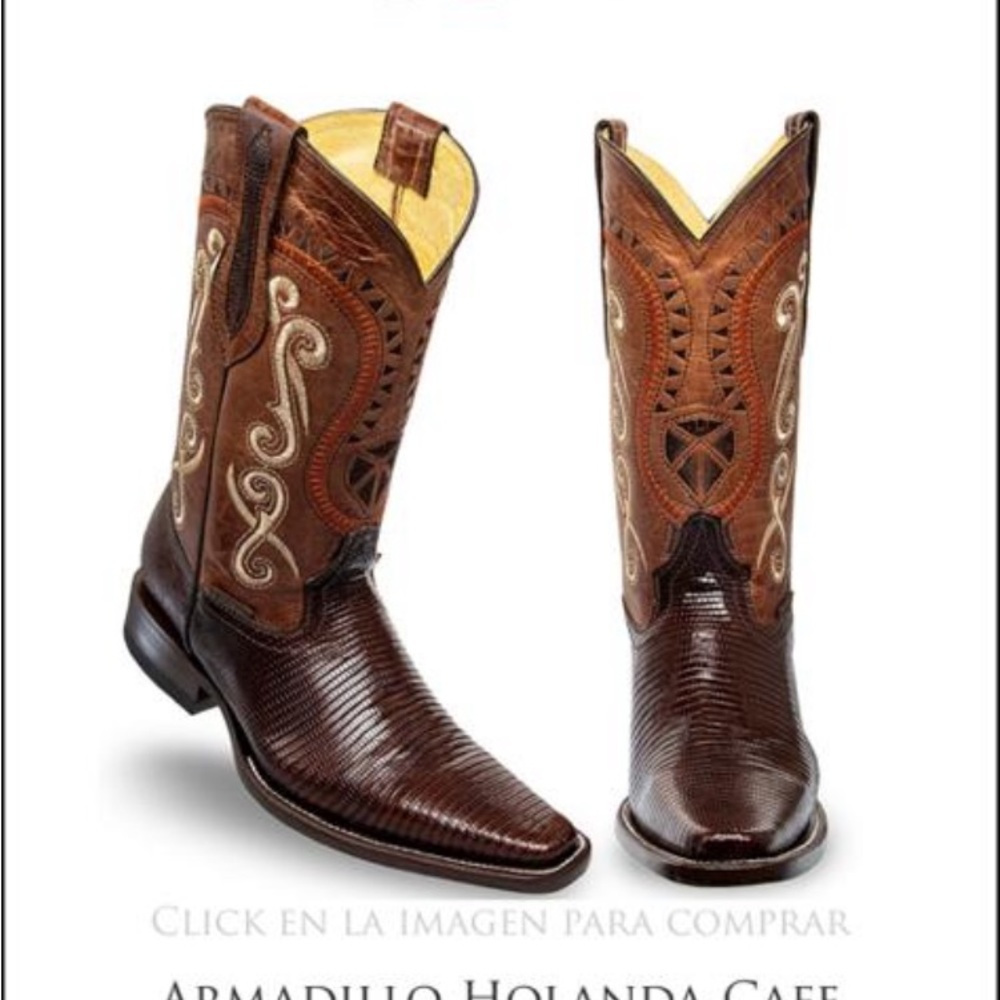 COPY - COPY - Armadillo boots 100% natural leather plus belt matching boots 10.…